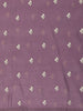 Light Purple Floral Thread Embroidered Design Shimmer Party Wear Saree with Thread Work Border