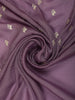 Light Purple Floral Thread Embroidered Design Shimmer Party Wear Saree with Thread Work Border