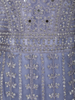 Light Purple Floral Thread and Mirror Embroidered Design Net Anarkali Gown with Dupatta