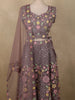 Light Purple Floral Thread and Mirror Embroidered Design Net Lehenga with Dupatta