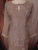 Light Purple Floral Vine Stone Embellished Design Tissue Silk Straight Cut Salwar Suit with Dupatta