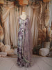 Light Purple Floral and Leafy Botanical Printed Design Chiffon Lehenga with Matching Dupatta