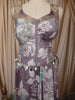 Light Purple Floral and Leafy Botanical Printed Design Chiffon Lehenga with Matching Dupatta