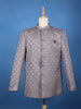 Light Purple Geometric Design Viscose Men's Suit - Diadem