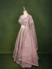 Light Purple Heavy Sequins and Beads Embroidered Design Net Bridal Lehenga with Matching Dupatta
