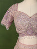 Light Purple Heavy Sequins and Beads Embroidered Design Net Bridal Lehenga with Matching Dupatta