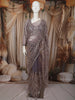 Light Purple Heavy Sequins and Beads Embroidered Design Net Party Wear Saree with Stitched Designer Full Sleeve Blouse
