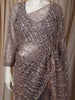 Light Purple Heavy Sequins and Beads Embroidered Design Net Party Wear Saree with Stitched Designer Full Sleeve Blouse