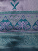 Light Purple Ikat Zari Woven Design Art Silk Saree with Contrast Zari Border