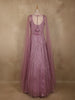 Light Purple Sequins and Beads Embroidered Design Net Party Gown