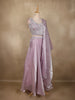 Light Purple Sequins and Beads Embroidered Design Organza Bridesmaid Lehenga with Dupatta