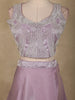 Light Purple Sequins and Beads Embroidered Design Organza Bridesmaid Lehenga with Dupatta