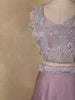 Light Purple Sequins and Beads Embroidered Design Organza Bridesmaid Lehenga with Dupatta