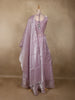 Light Purple Sequins and Beads Embroidered Design Organza Bridesmaid Lehenga with Dupatta
