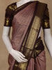 Light Purple Small Checks Woven Pure Kanchipuram Silk Saree