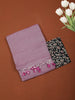 Light Purple Solid Design Cotton Casual Wear Saree with Kalamkari Blouse