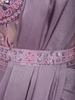 Light Purple Solid Design Georgette Ready To Wear Saree with Designer Blouse