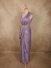 Light Purple Solid Design Georgette Ready To Wear Saree with Designer Blouse