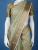 Light Sage Green Leaf Design Semi Tussar Saree