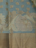 Light Sage Green Leaf Design Semi Tussar Saree