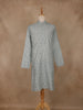Light Sage Green Sequin Embellished Printed Kurta for Men - Diadem