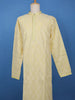 Light Yellow Floral Designed Cotton Kurta Set - Diadem