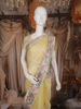 Light Yellow Floral Butta Design Organza Saree