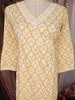 Light Yellow Floral Print Cotton Salwar with Dupatta