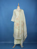 Light Yellow Floral Printed Cotton Salwar With Dupatta