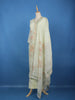 Light Yellow Floral Printed Cotton Salwar With Dupatta