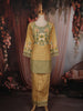 Light Yellow Floral Sequins Embroidered Design Cotton Co-Ord Set