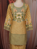 Light Yellow Floral Sequins Embroidered Design Cotton Co-Ord Set