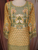 Light Yellow Floral Sequins Embroidered Design Cotton Co-Ord Set