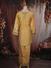 Light Yellow Floral Sequins Embroidered Design Cotton Co-Ord Set