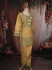 Light Yellow Floral Sequins Embroidered Design Cotton Co-Ord Set