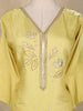 Light Yellow Floral Sequins Embroidered Tissue Silk Salwar Suit with Dupatta