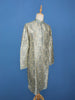 Light Yellow Floral Woven Silk Kurta For Men - Diadem