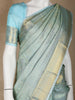 Light Blue Diamond Woven Pure Kanchipuram Silk Saree - Diadem