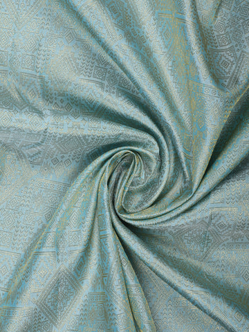 Light Blue Diamond Woven Pure Kanchipuram Silk Saree - Diadem