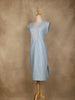 Light Blue Floral Designed Cotton Kurti - Diadem