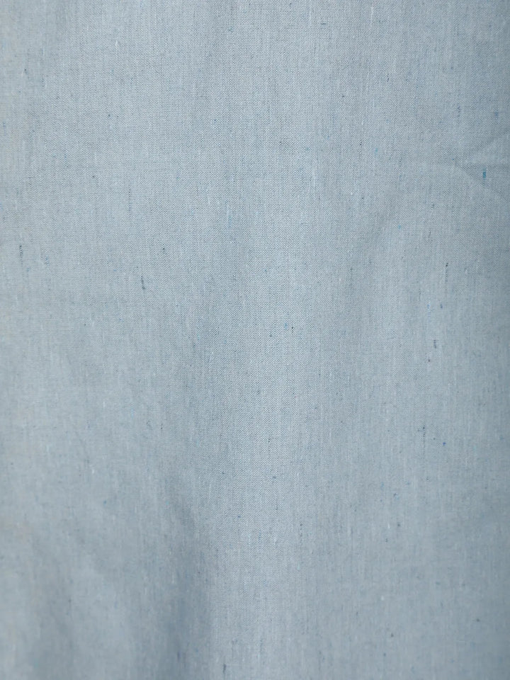 Light Blue Floral Designed Cotton Kurti - Diadem