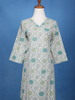 Light Blue Floral Designed Cotton Palazzo Salwar Suit - Diadem