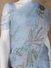 Light Blue Floral Designed Cotton Saree - Diadem