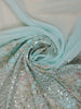 Light Blue Floral Designed Organza Designer Saree - Diadem