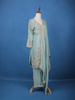 Light Blue Floral Motif Emroidery Georgette Salwar Suit