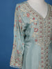 Light Blue Floral Motif Emroidery Georgette Salwar Suit