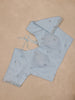 Light Blue Floral Motif Sequin Designed Organza Designer Saree - Diadem