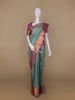 Light Blue Floral Woven Pure Kanchipuram Silk Saree - Diadem