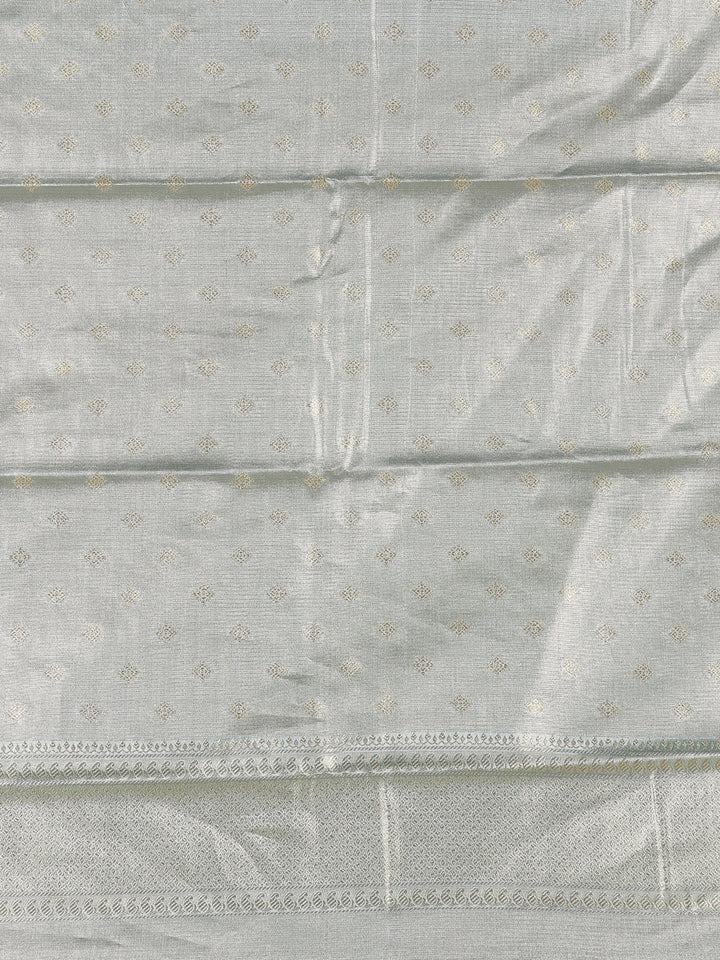 Light Blue Ikat Woven Tissue Silk Saree - Diadem