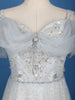 Light Blue Net Sequins Embroidery Party Wear Gown